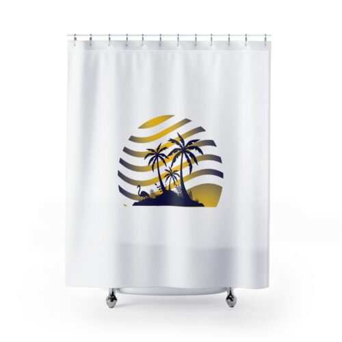 Tropical Sunrise shower curtain