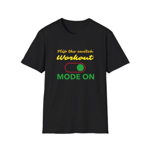 Unisex Workout Mode On T-Shirt - Softstyle Tee for Fitness Enthusiasts
