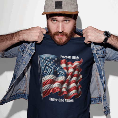 Patriotic 2A Freedom T-Shirt, Unisex Softstyle Tee, American Flag Apparel
