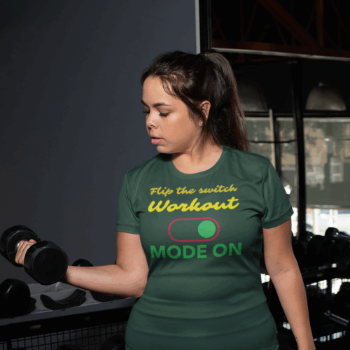 Unisex Workout Mode On T-Shirt - Softstyle Tee for Fitness Enthusiasts