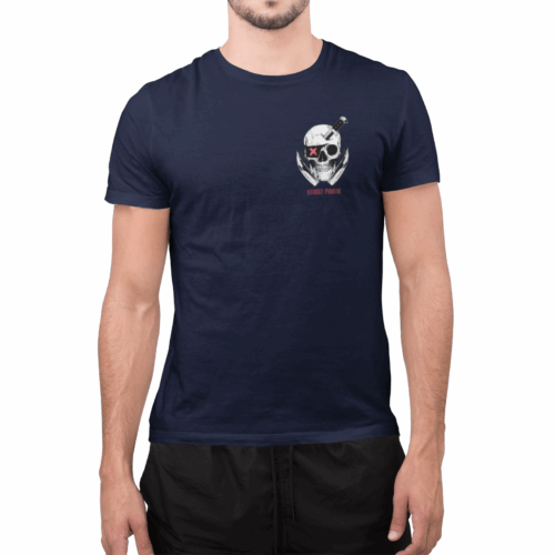 Skull Fighter Street Pirate Unisex Softstyle T-Shirt - Edgy Graphic Tee for Casual Wear