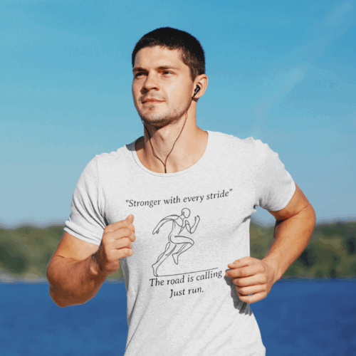 Running Shirt - "Stronger with every stride" Motivational Tee