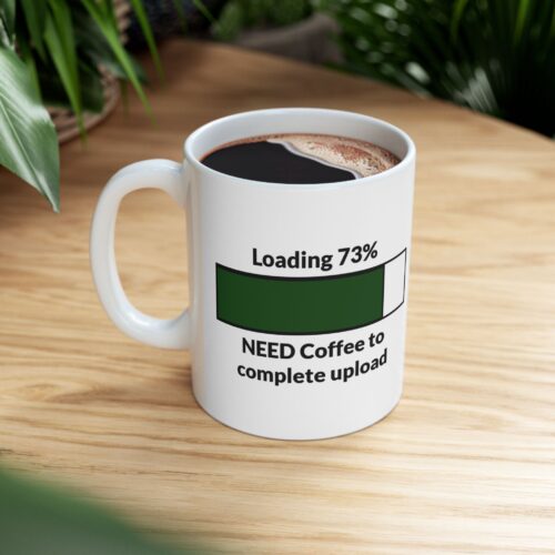 High Coffee Level needed in the AM? Ceramic Mug - Perfect for Caffeine Lovers
