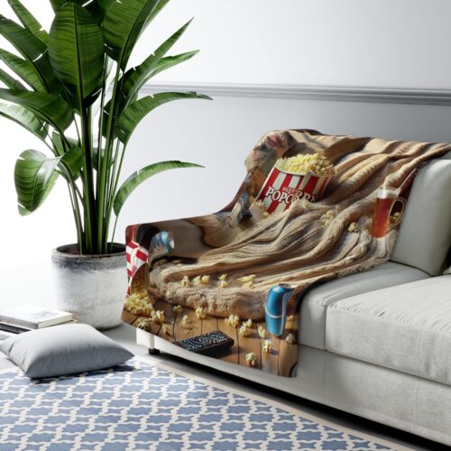 Couch Camo-Sherpa Fleece Blanket a way for easy clean up, just fold up