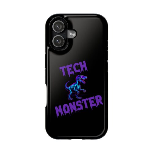 Tech Monster Phone Case — Neon Dino Magnetic Impact-Resistant Cover-fits iphones