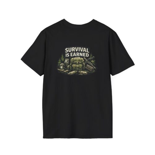 Survival Is Earned T-Shirt — Outdoor Gear & Tactical Backpack Graphic Tee