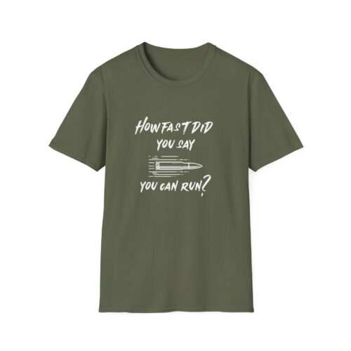 How Fast Did You Say You Were? Bullet Graphic T-Shirt — Minimalist Retro Humor