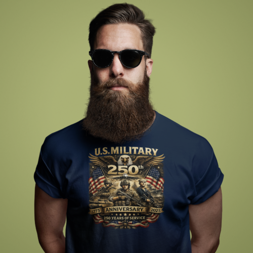 United States Military 250th Anniversary "LIMITED EDITION" T-Shirt – Patriotic Veteran Eagle Shield Tee